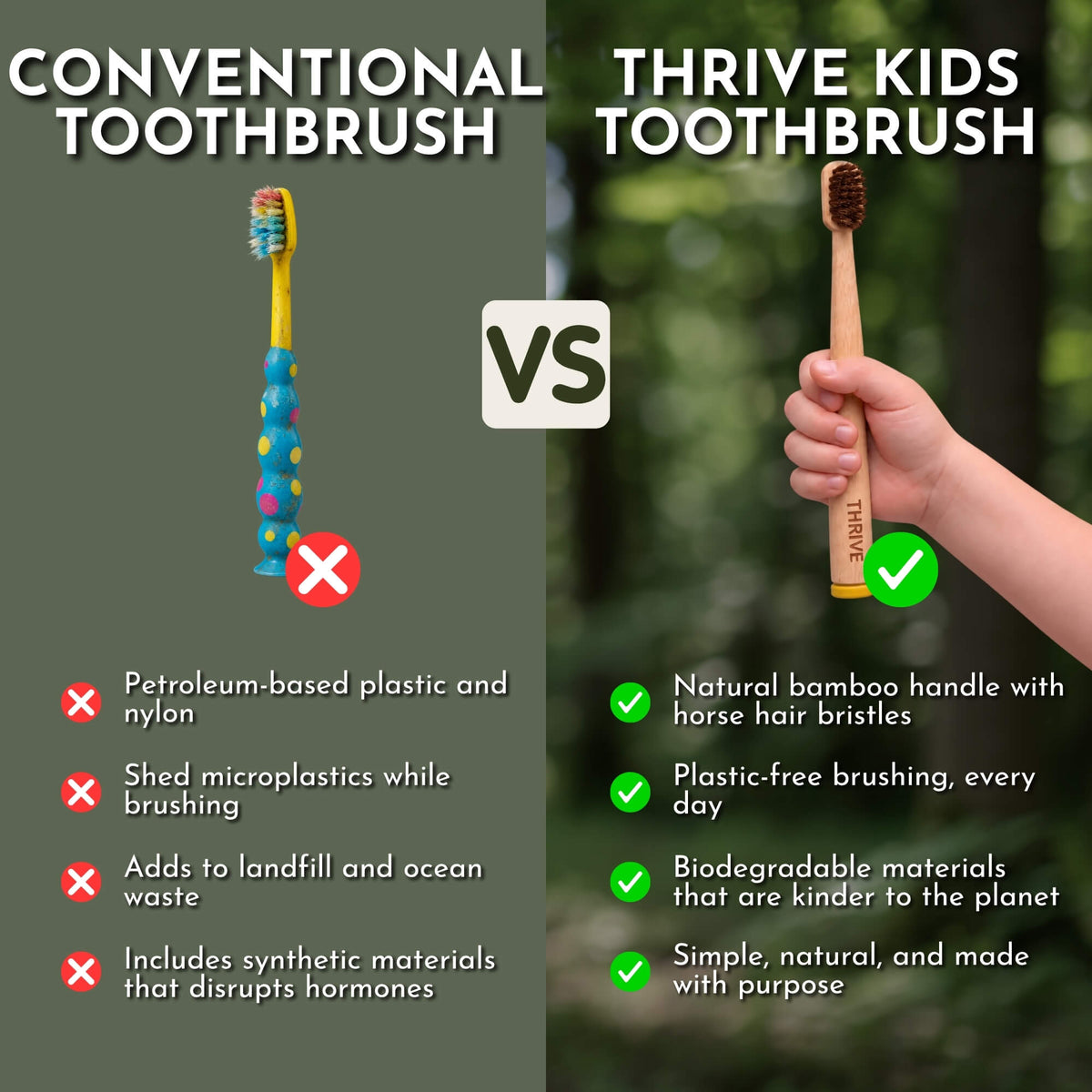 Kids Horse Bristle & Bamboo Toothbrush (4 Pack)
