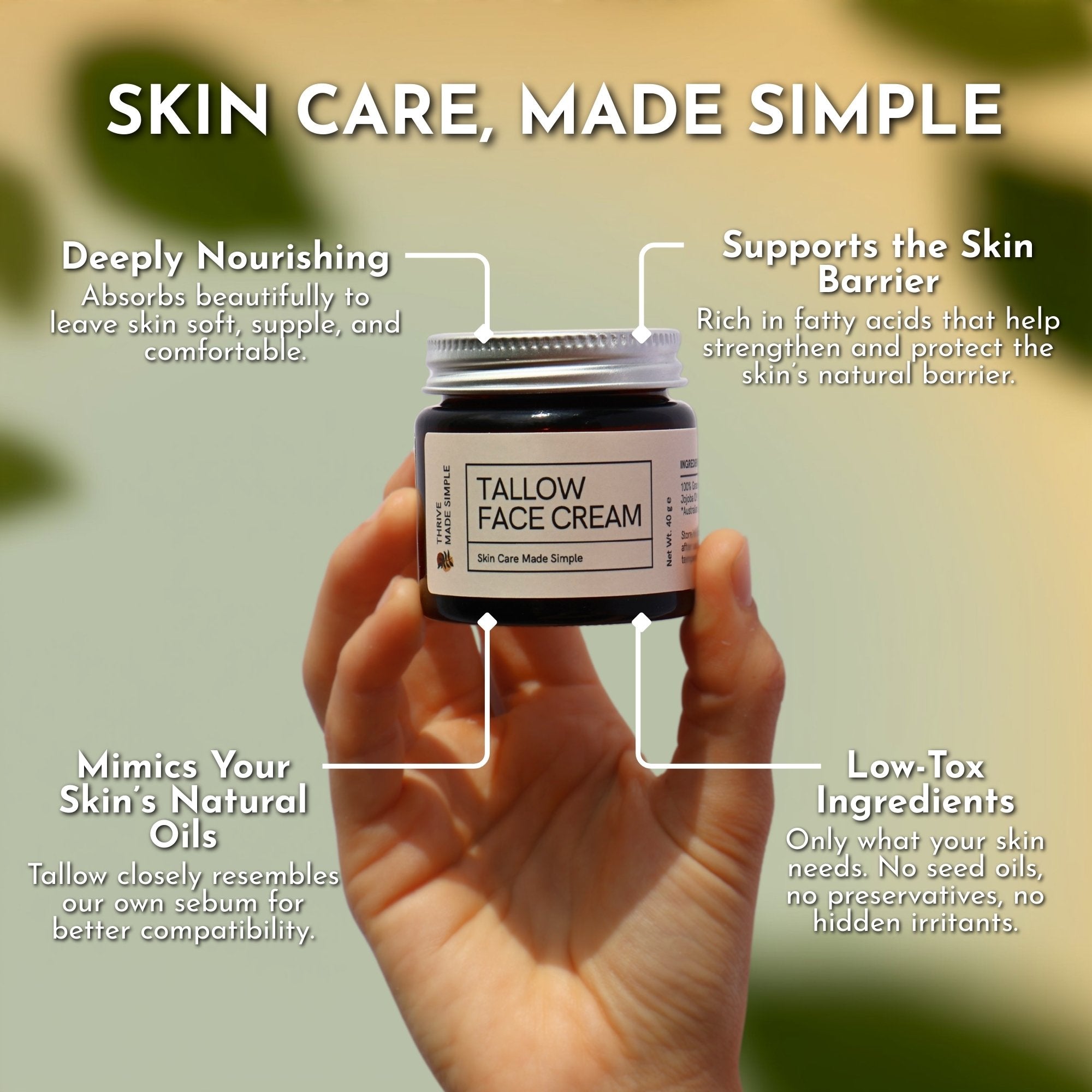 Grass-Fed Tallow Face Cream