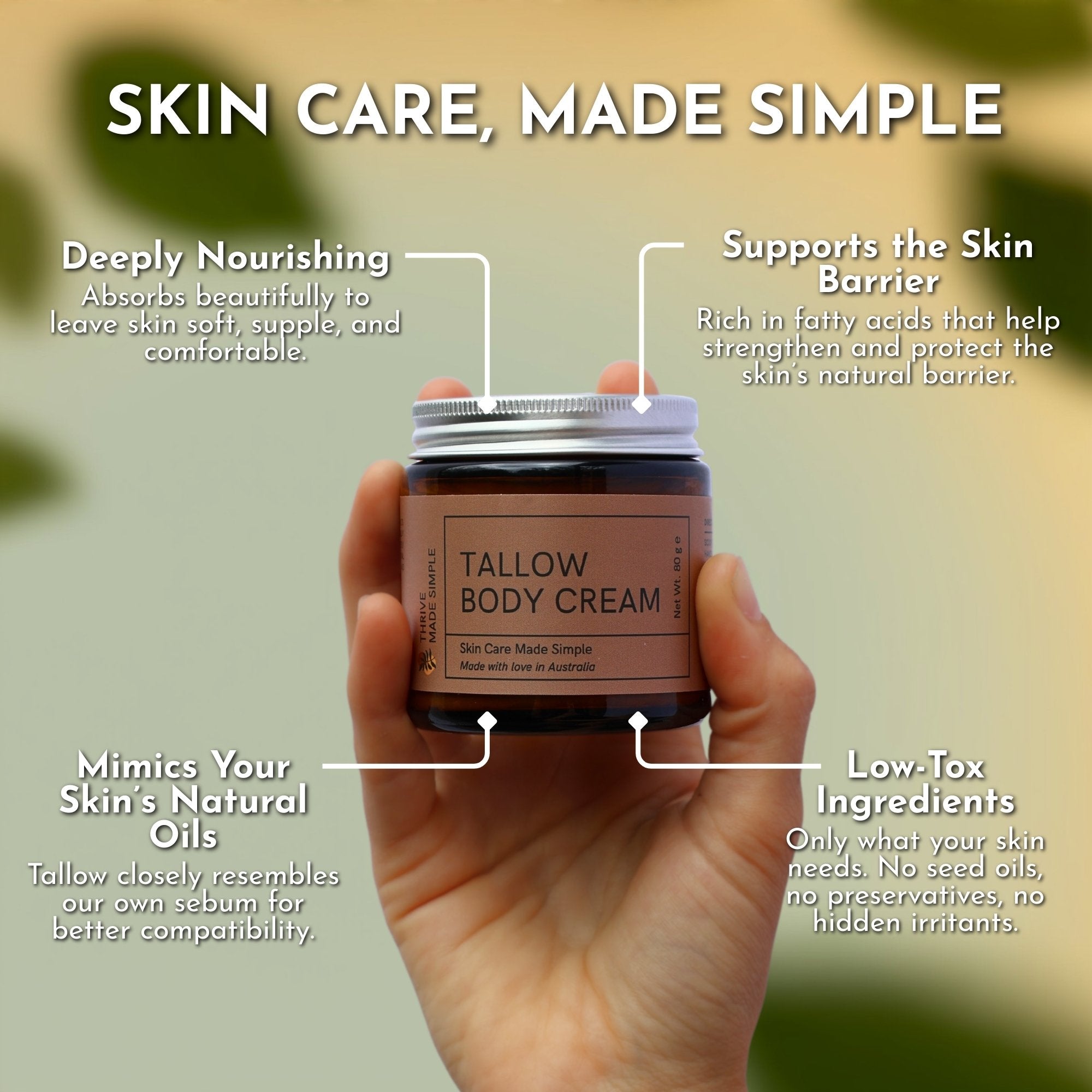 Grass-Fed Tallow Body Moisturiser