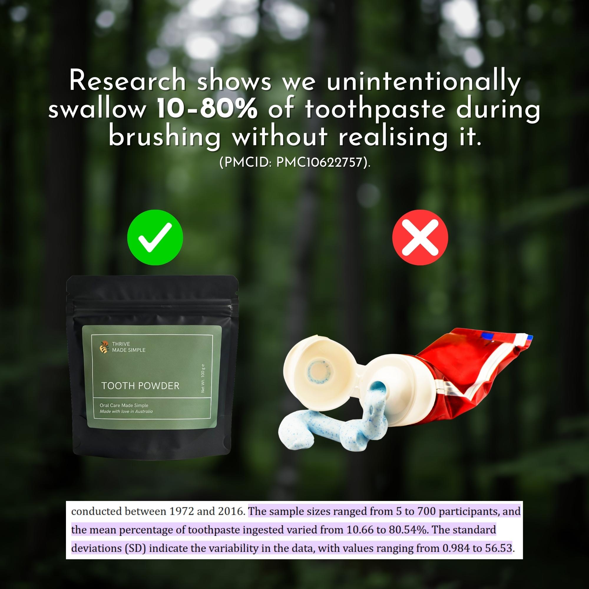 Minty Tooth Powder Refill Pouch 100g (Hydroxyapatite)
