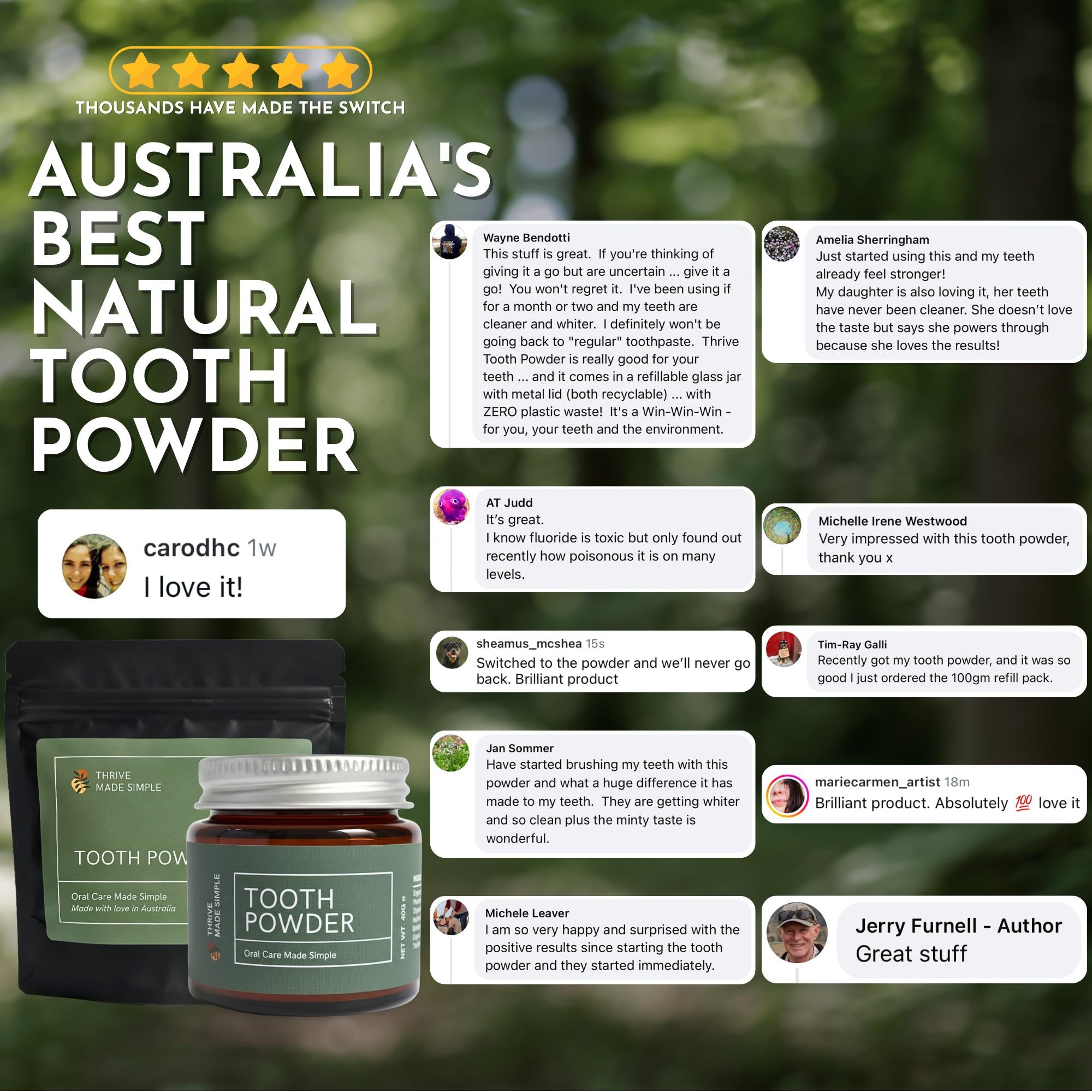 Tooth Powder Refill Pouch 100g (Hydroxyapatite)