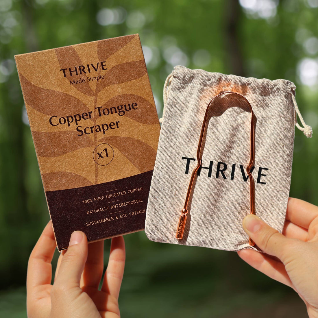 100% Pure Copper Tongue Scraper