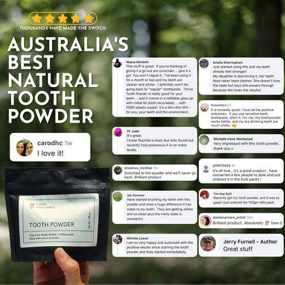 Unflavoured Tooth Powder Refill Pouch 100g (Hydroxyapatite)