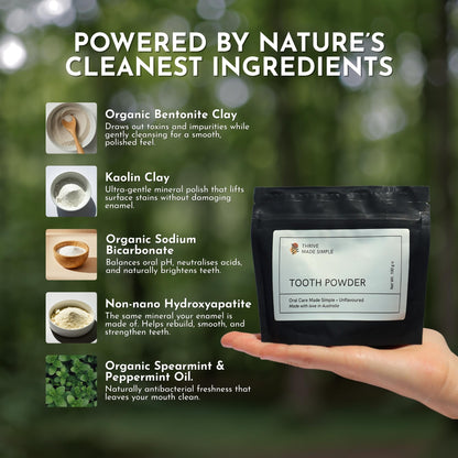 Unflavoured Tooth Powder Refill Pouch 100g (Hydroxyapatite)