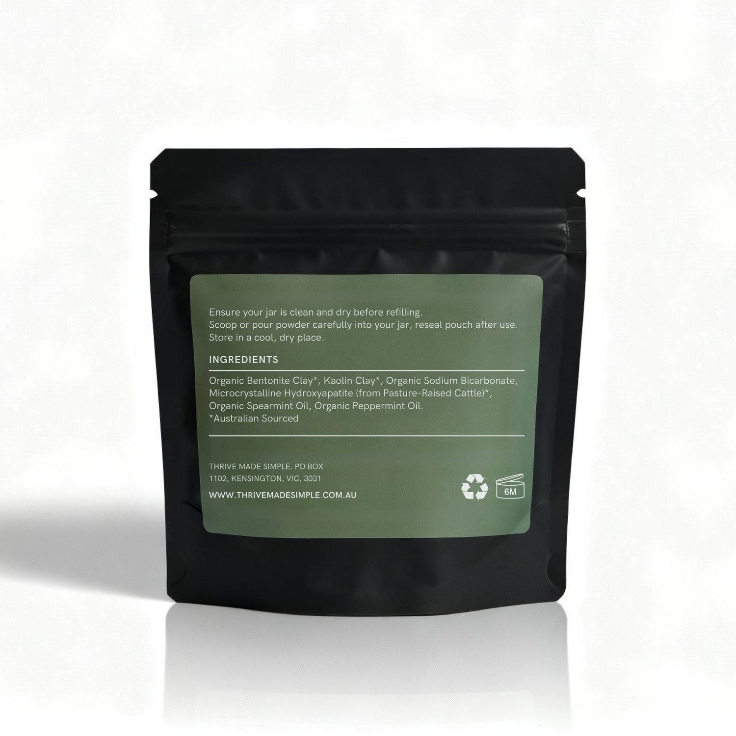 Tooth Powder Refill Pouch 100g (Hydroxyapatite)