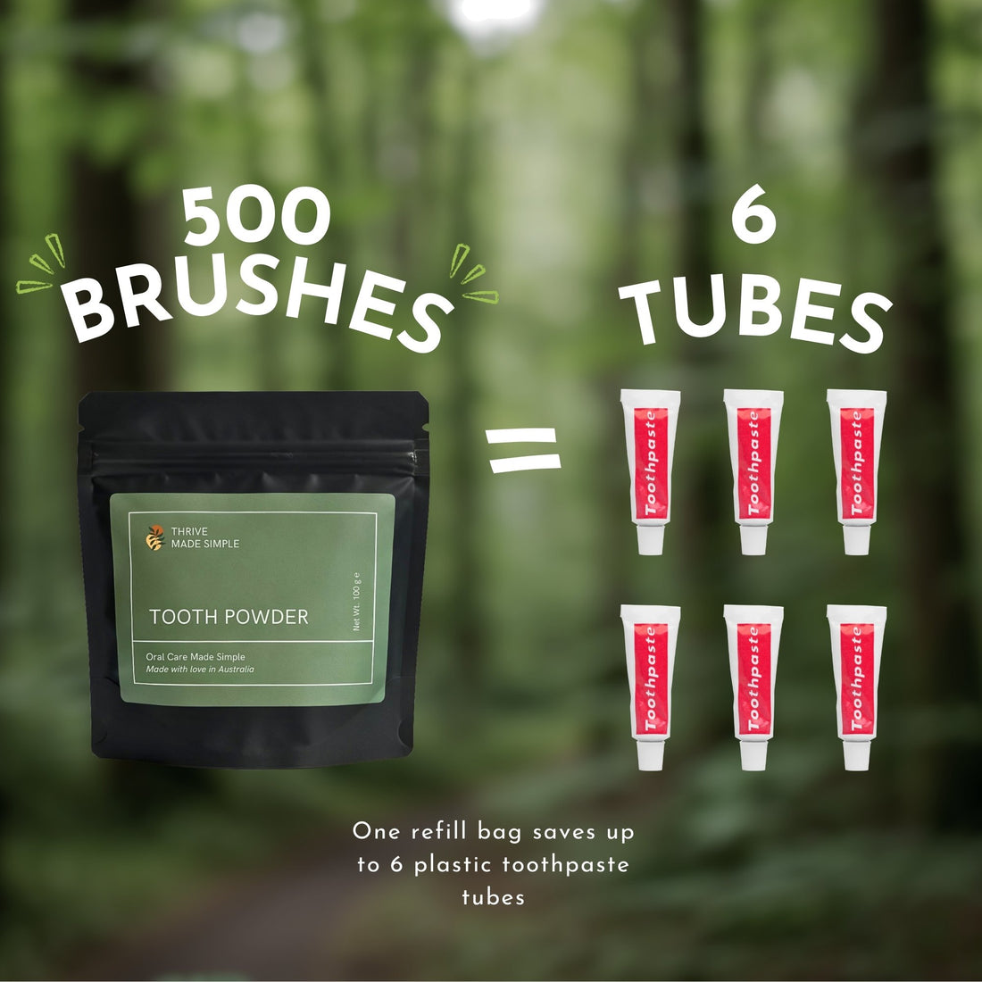 Tooth Powder Refill Pouch 100g (Hydroxyapatite)