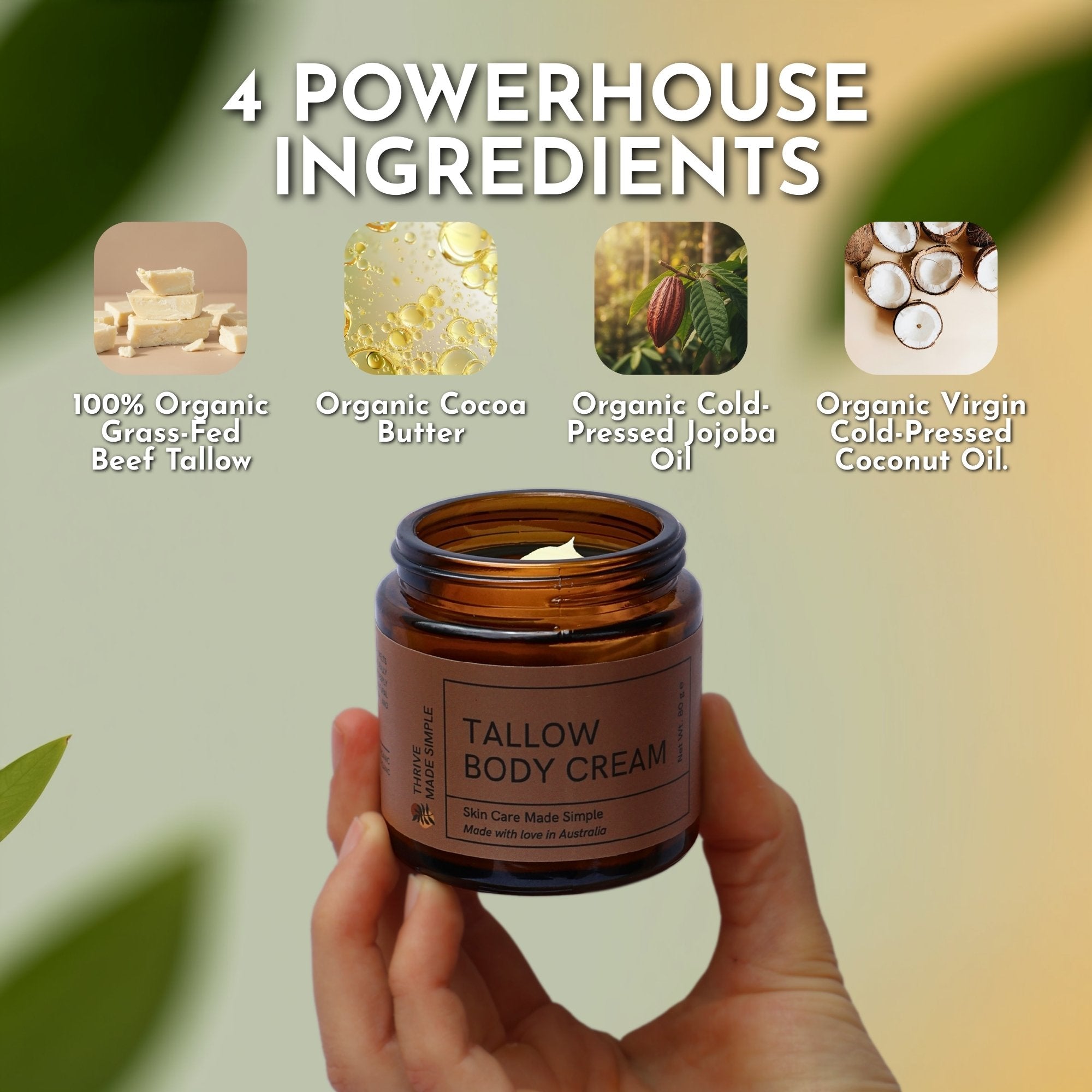 Grass-Fed Tallow Body Moisturiser