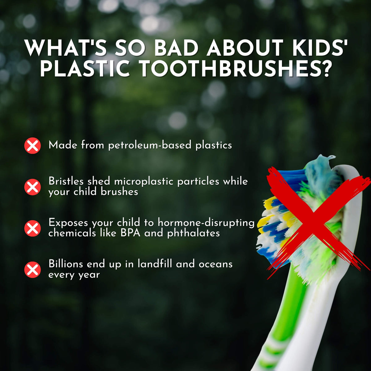 Kids Horse Bristle &amp; Bamboo Toothbrush (4 Pack)