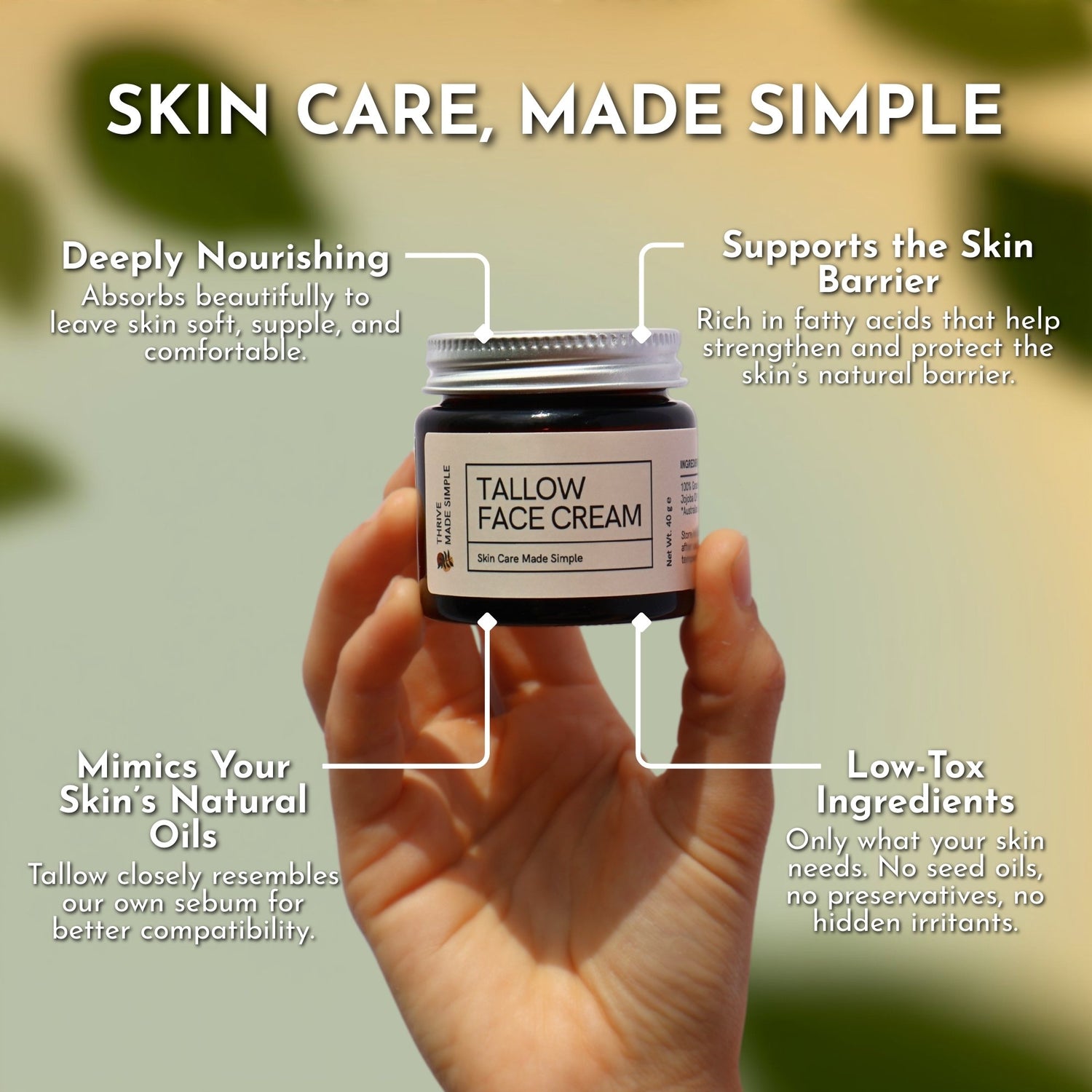 Grass-Fed Tallow Face Cream