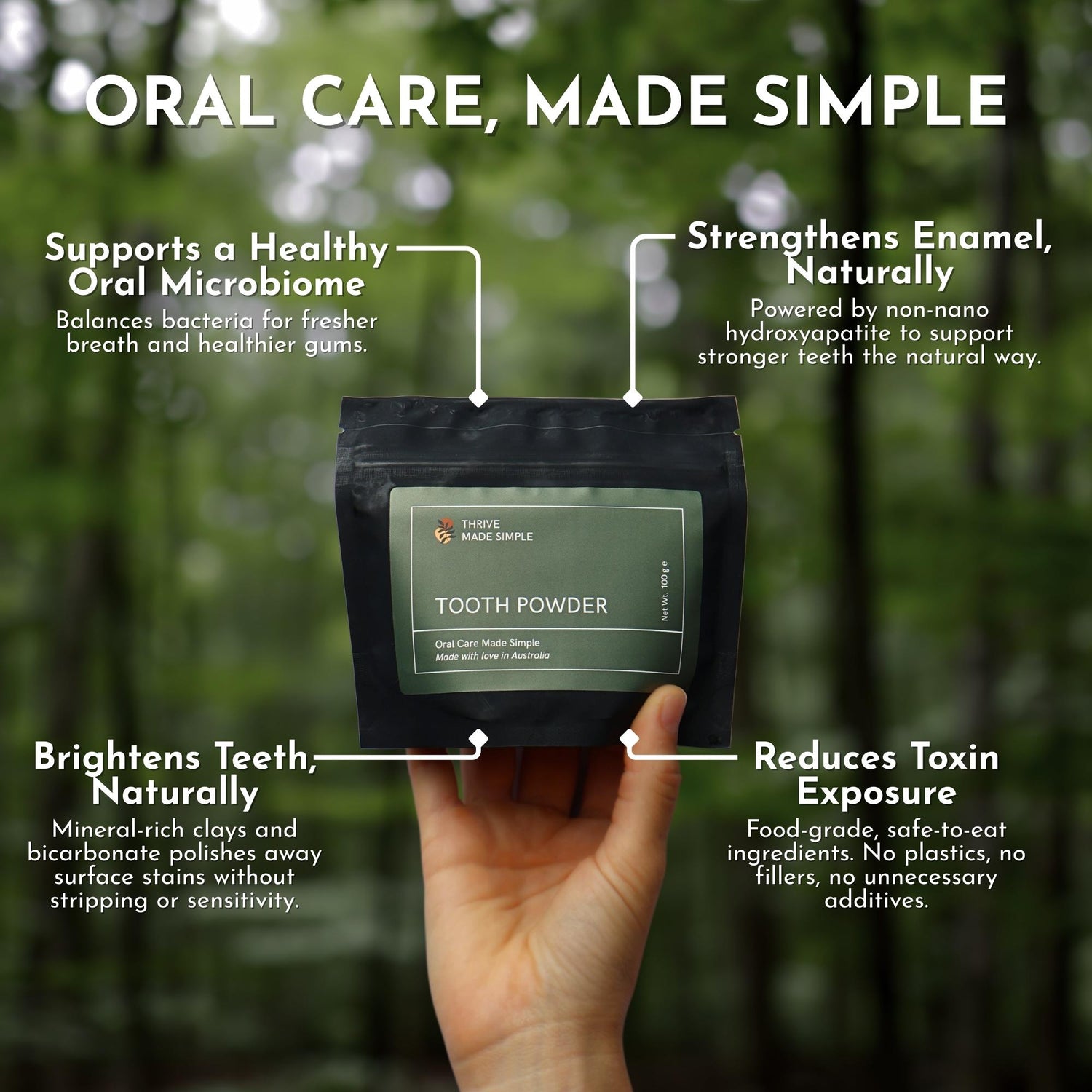 Tooth Powder Refill Pouch 100g (Hydroxyapatite)